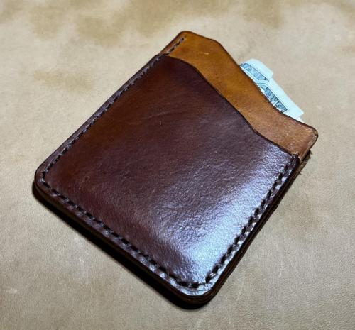 slim curve leather wallet