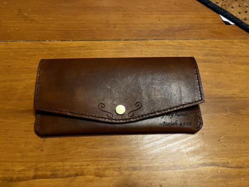 long leather wallet