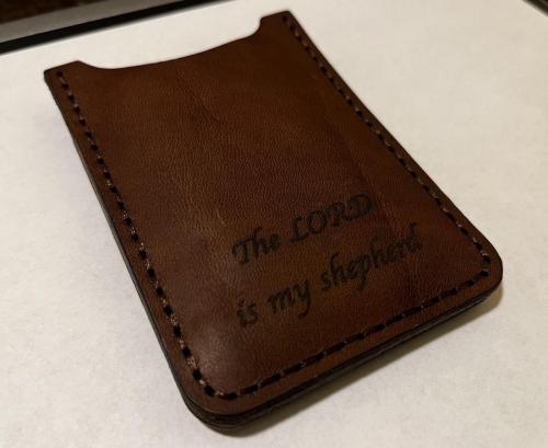 slim leather card holder