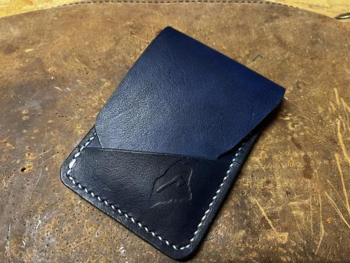 Slim Tuck leather wallet blue