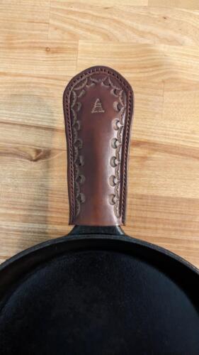 Leather pan handle