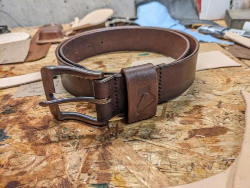 hand made leather belt